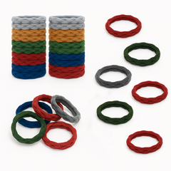 20-Pack Thick Multicolor Hair Elastics for Women & Girls – Non-Slip, Durable Hair Ties