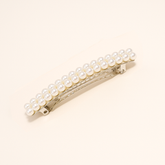 Silver Pearl Elegance Back Pin – Single Clip
