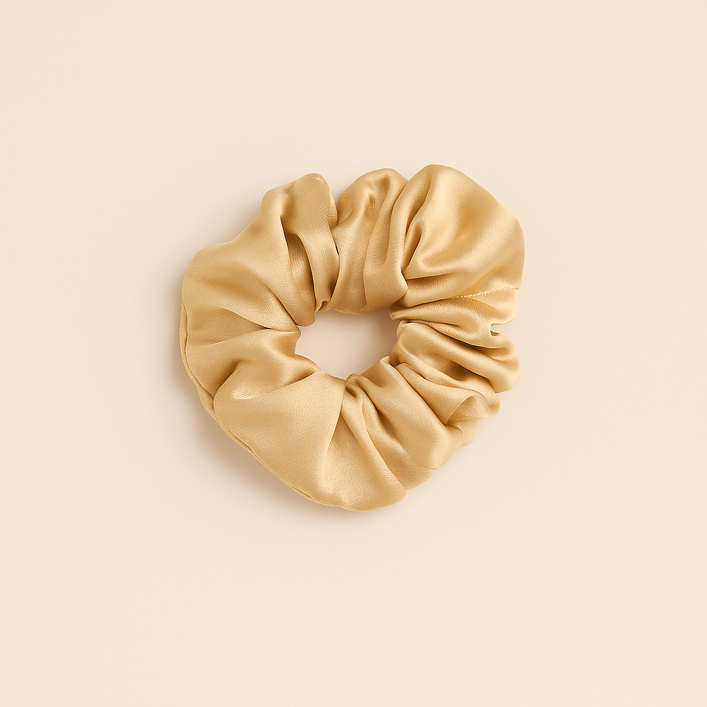 Premium Satin Scrunchies – Silver & Gold Set of 10