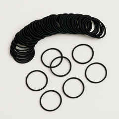 100-Pack Classic Black Hair Elastics – 2mm