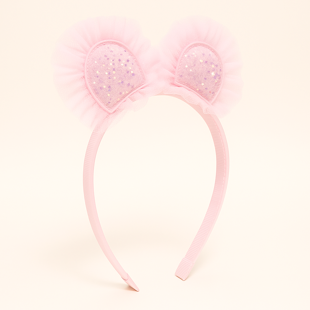 Sparkle Bunny Ears Headbands – 3 -pack Medium Size for Kids