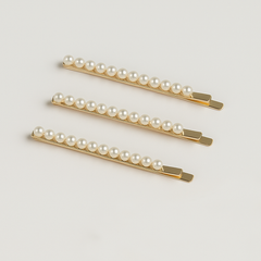 Pack of 4 Elegant Pearl Hair Pins – Gold Base