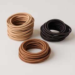100-Pack Neutral Tone Hair Elastics – 2mm