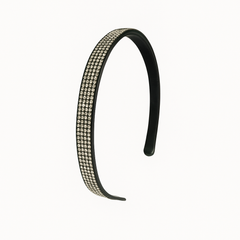 3-Pack Sparkling Rhinestone Headbands – Black Band with Crystal Studs for Elegant Hairstyles