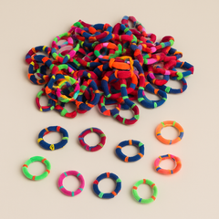 Multicolor Braided Elastic Hair Bands – Pack of 100