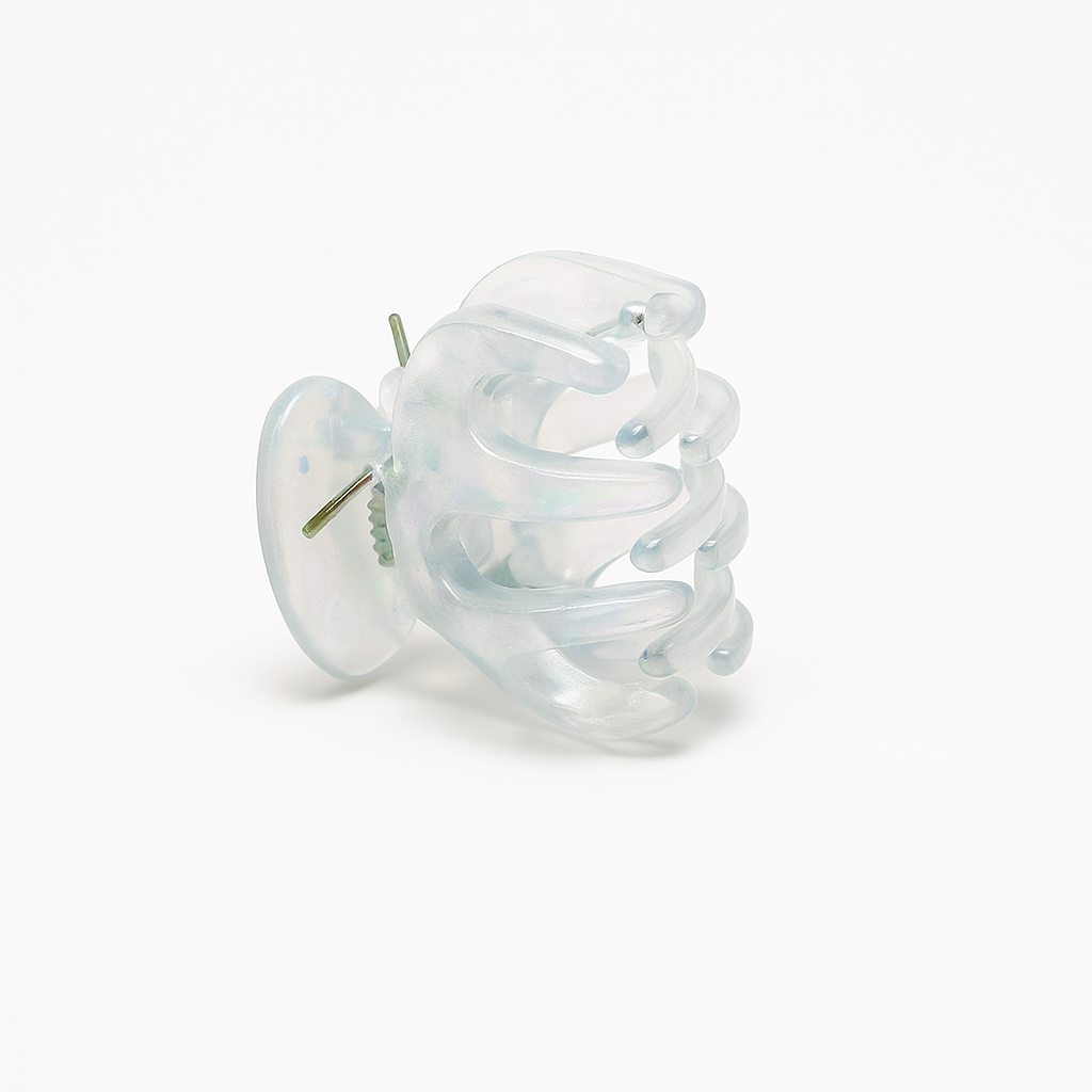 Clear Jelly Dome Mini Claw Clip Set – Pack of 15