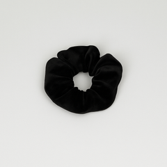 Luxe Black Velvet Scrunchies – Pack of 6
