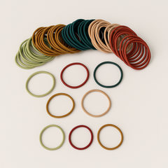 100-Pack Neutral Tone Hair Elastics – 2mm