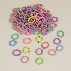 Pastel Rainbow Interlock Hair Bands – Pack of 100