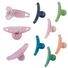 Translucent Color Claw Clips – Bright Everyday Essentials (Medium, 6-Pack)
