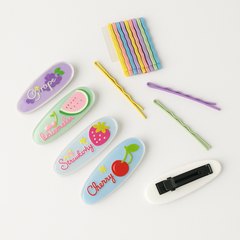 Pack of 20 Kids Cartoon and Pastel Bobby Hair Clips