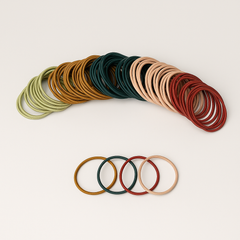 100-Pack Neutral Tone Hair Elastics – 2mm