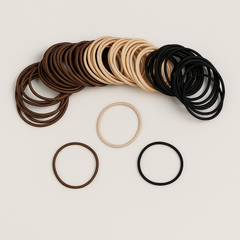 100-Pack Neutral Tone Hair Elastics – 2mm