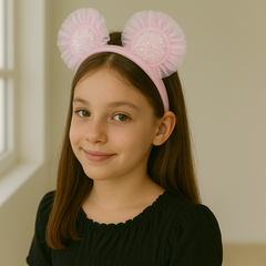 Sparkle Bunny Ears Headbands – 3 -pack Medium Size for Kids