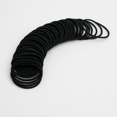 100-Pack Classic Black Hair Elastics – 2mm