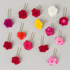 Multicolor Rose Juda Pin Set – Pack of 12