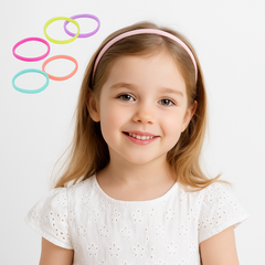 150-Pack Multicolor Mini Hair Elastics – Tangle-Free Rubber Bands for Kids & Adults, with Reusable Storage Box