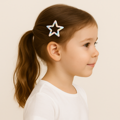Pack of 15 Colorful Star Hair Clips for Girls