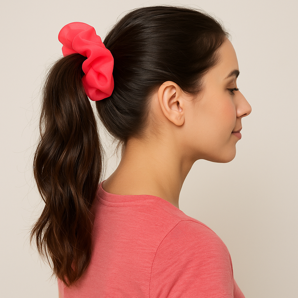 Pastel Organza Scrunchie Set – Pack of 12 Multicolor (Large)