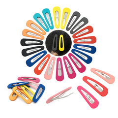 20-Pack 5 cm Matte Color Snap Hair Clips – No-Slip Metal Barrettes for Girls, Women & Kids
