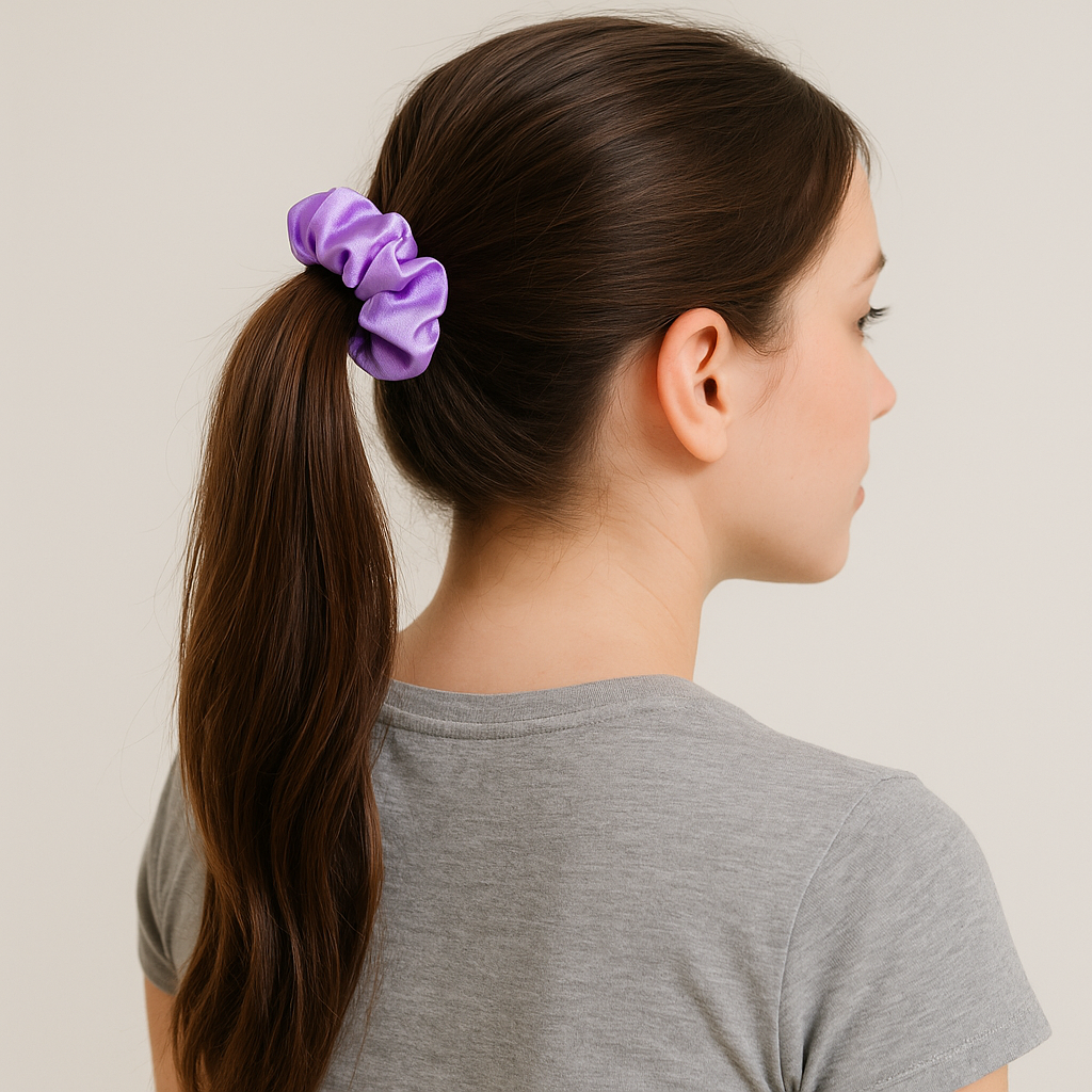 Satin Pastel Scrunchie Set – Pack of 6