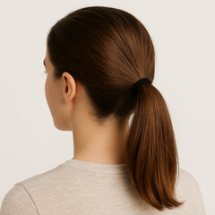 100-Pack Classic Black Hair Elastics – 2mm