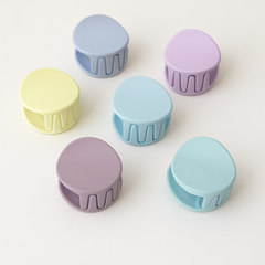 Matte Round Claw Clips – Pastel Elegance Series (Medium, 6-Pack)