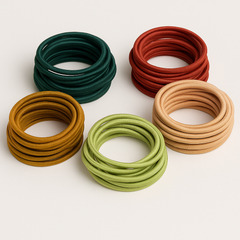 100-Pack Neutral Tone Hair Elastics – 2mm