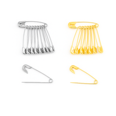 Gold & Silver Safety Pins (Pack of 120) – 5 Sizes – Rust-Free Premium Quality for Tailoring, Crafting & Daily Fixes