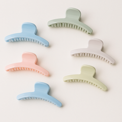 Pastel Gloss Claw Clips – Medium-Size Hair Clips (6-Pack)